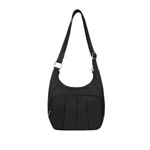 Travelon Cross Body Purse Bag Locking Zippers Travel Rfid Hobo Pleated